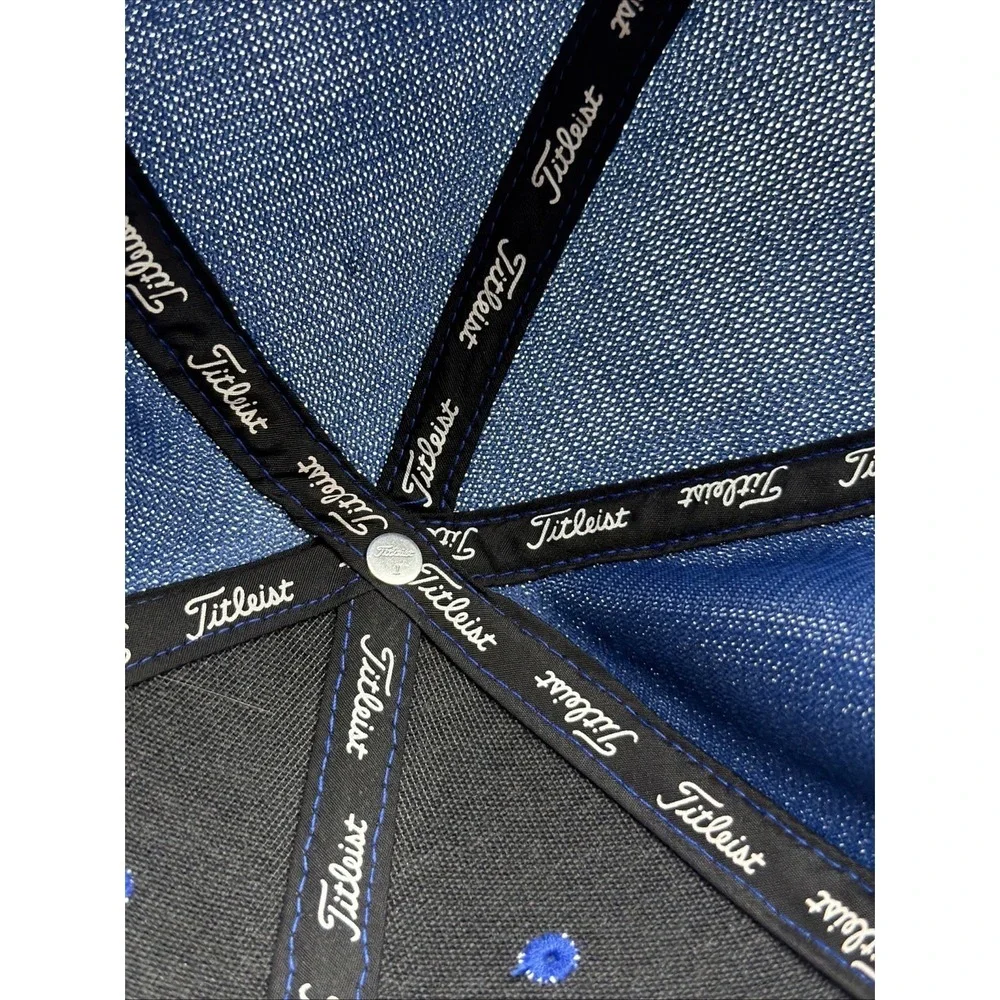 TITLEIST GOLF Mens L/XL Blue Footjoy Mesh Fitted Titleist Pro V1 New Era Cap Hat